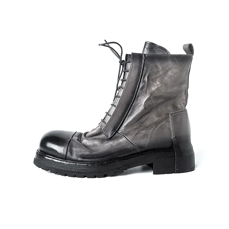 HUANXIANGZHE Мартинсы Черно-серый Цвет Унисекс