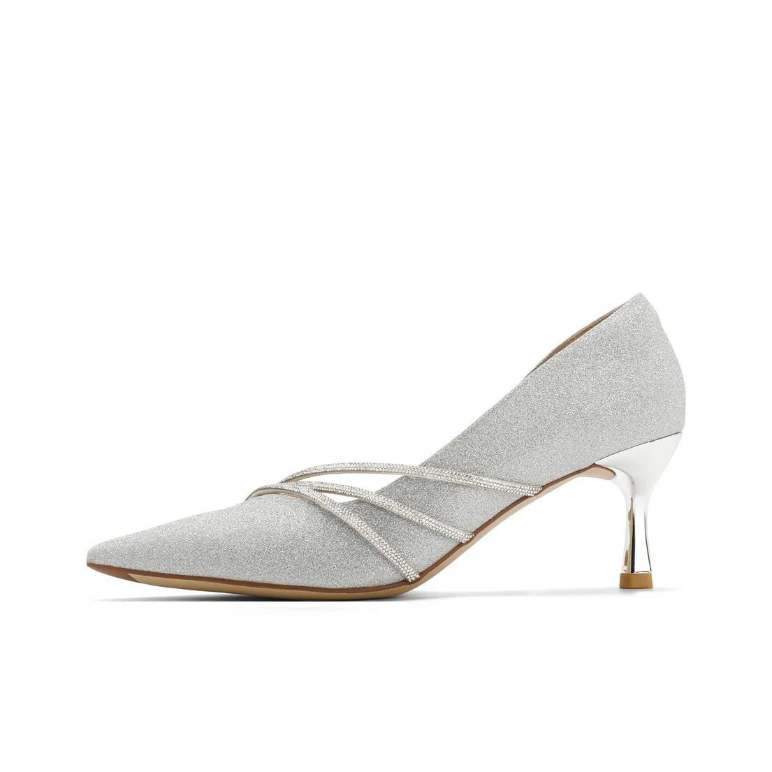 BELLE Узкий каблук Высокие каблуки 6,5 см Женские Черный Серебряный