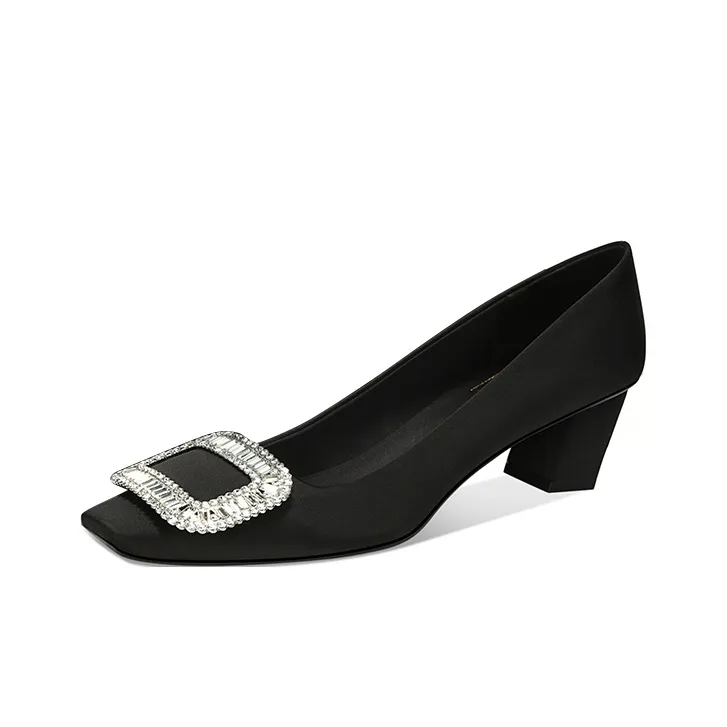 LUKECSION Квадратный каблук Высокие каблуки 4CM Женские