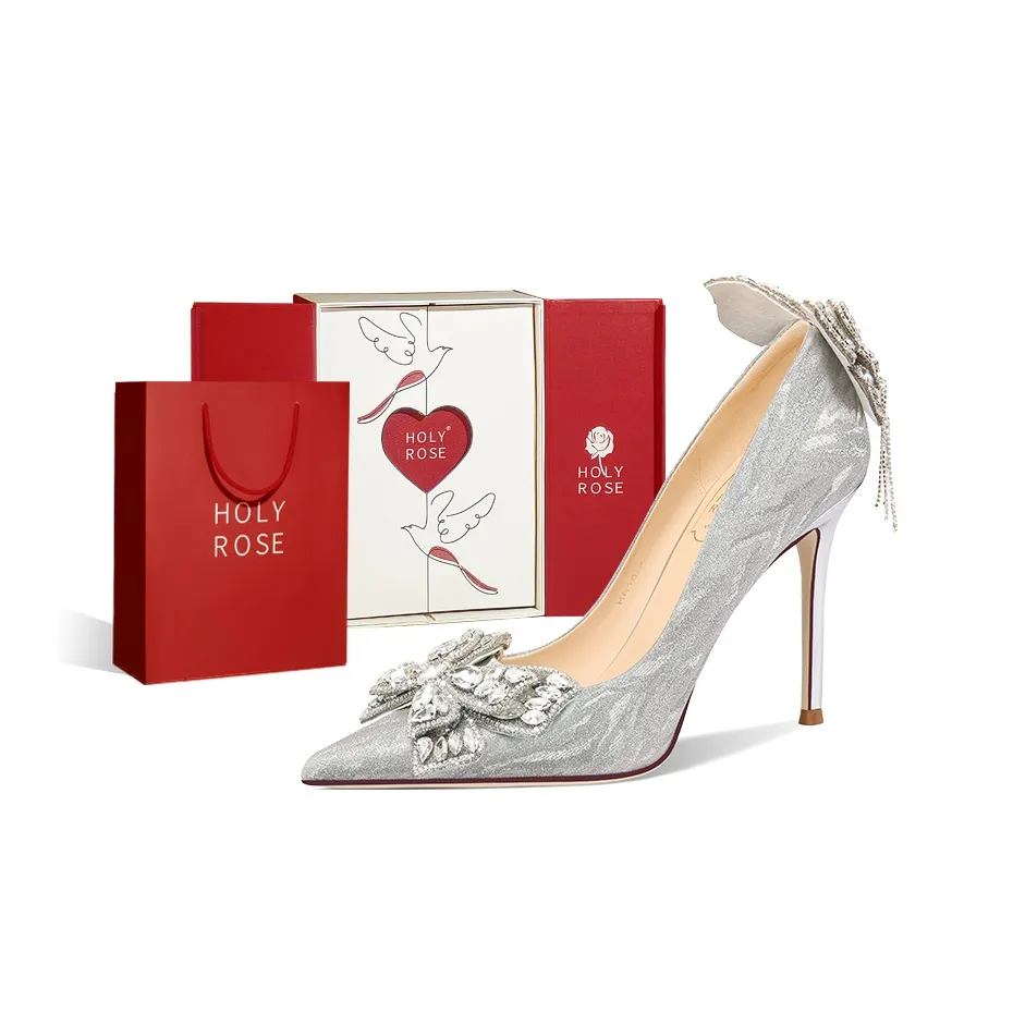 Holy Rose Высокие каблуки Женские Серебряные