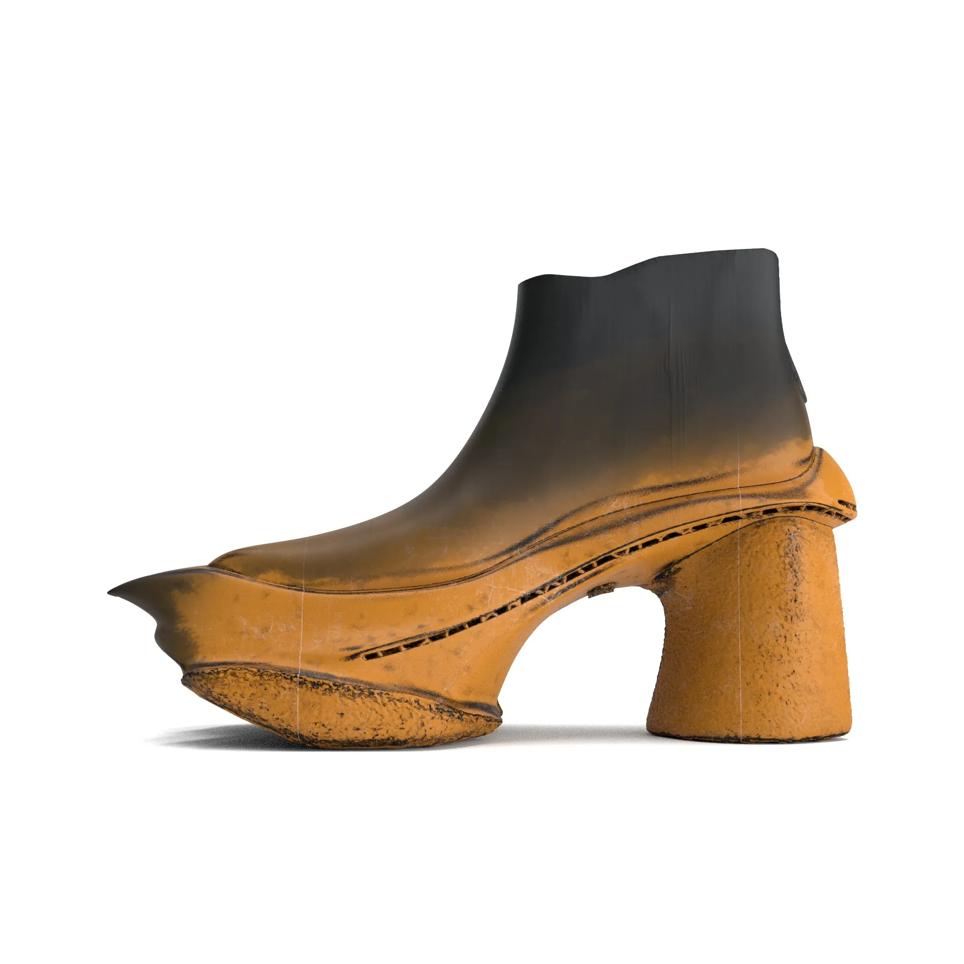 SCRY Predator Clawn Ankle Boots Unisex Orange Red