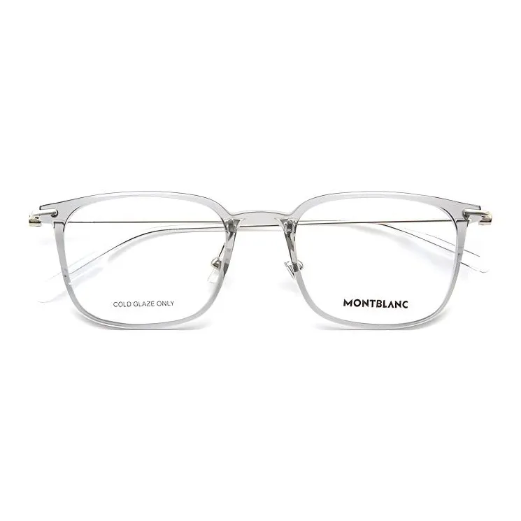 MONTBLANC Пластиковая оправа Пластик Металл Квадрат OPTICAL Очки Unisex Light Серый