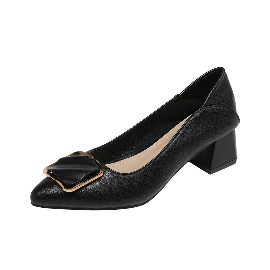 Pounise Chunky Heel High Heels 4.5cm Women's