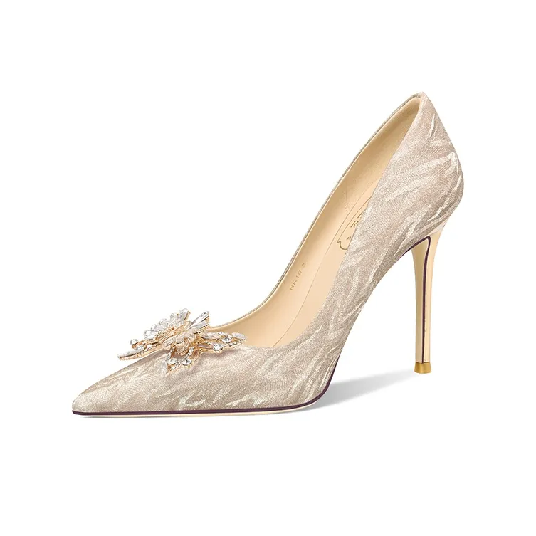 Holy Rose Узкий каблук Высокие каблуки Женские Шампанское
