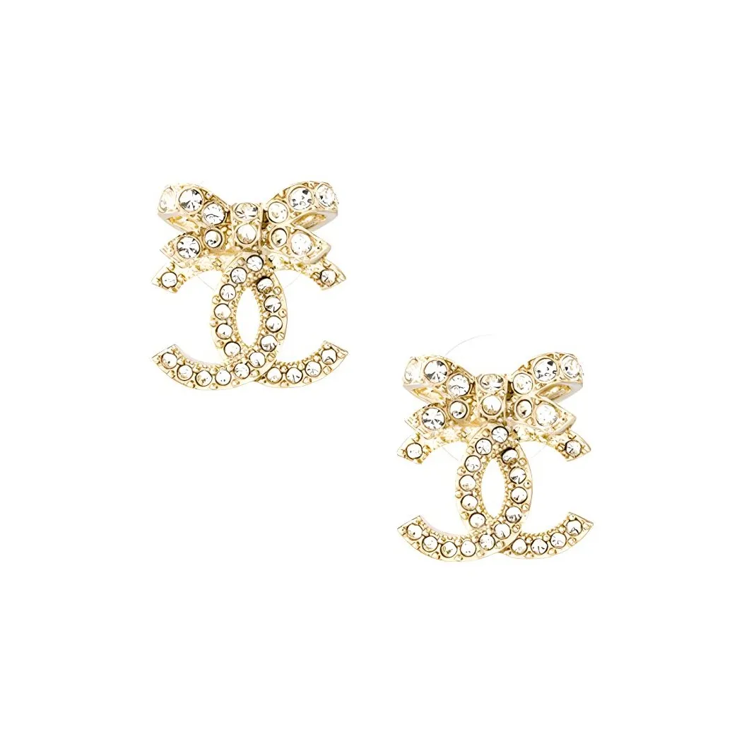CHANEL Metal Earrings Women's Gold