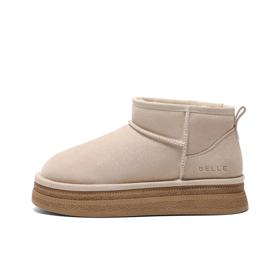 BELLE Высота Увеличивающие Устойчивые к Износу Низ Резиновые Короткие Снежные Ботинки Женские