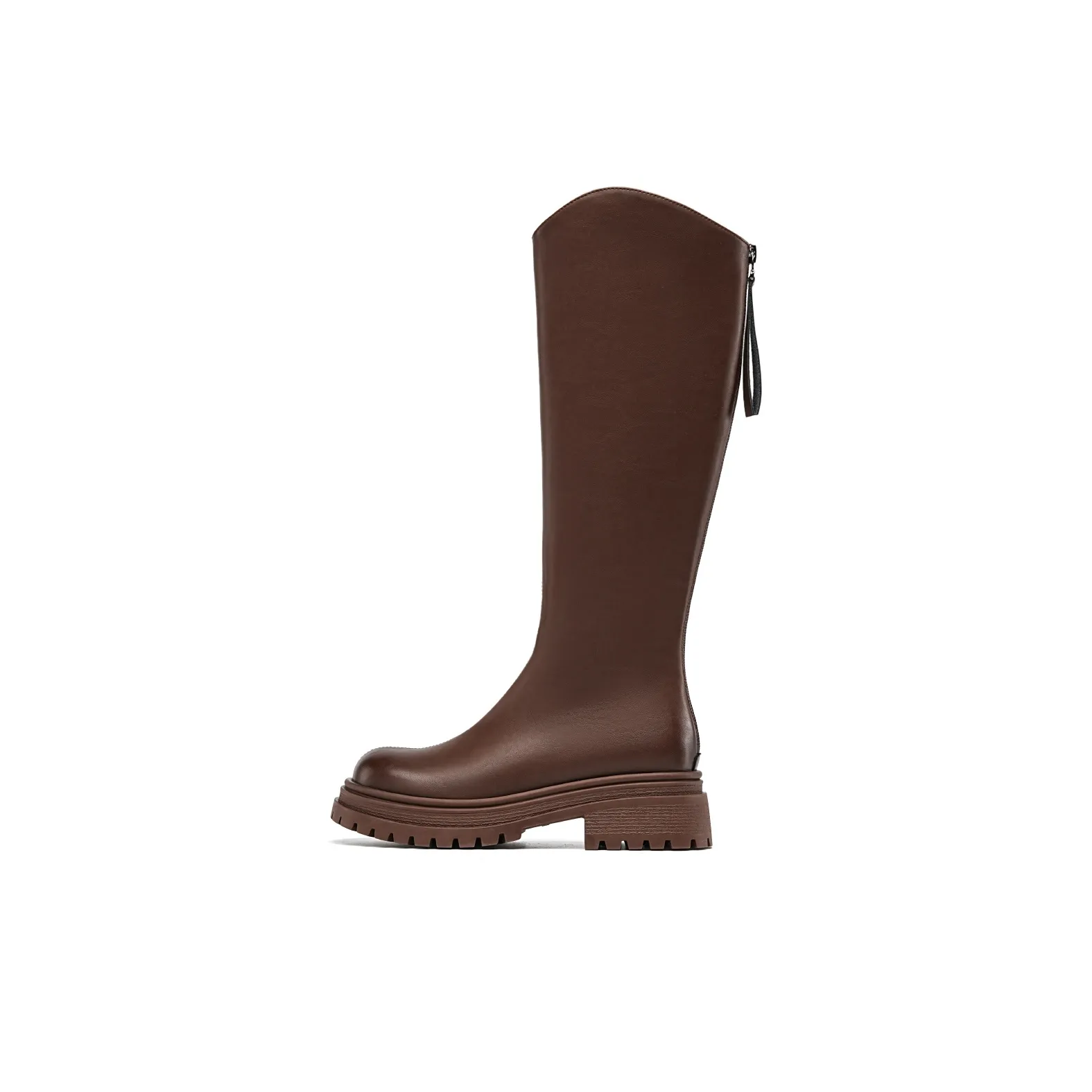 EBLAN Женские высокие сапоги на колено коричневые