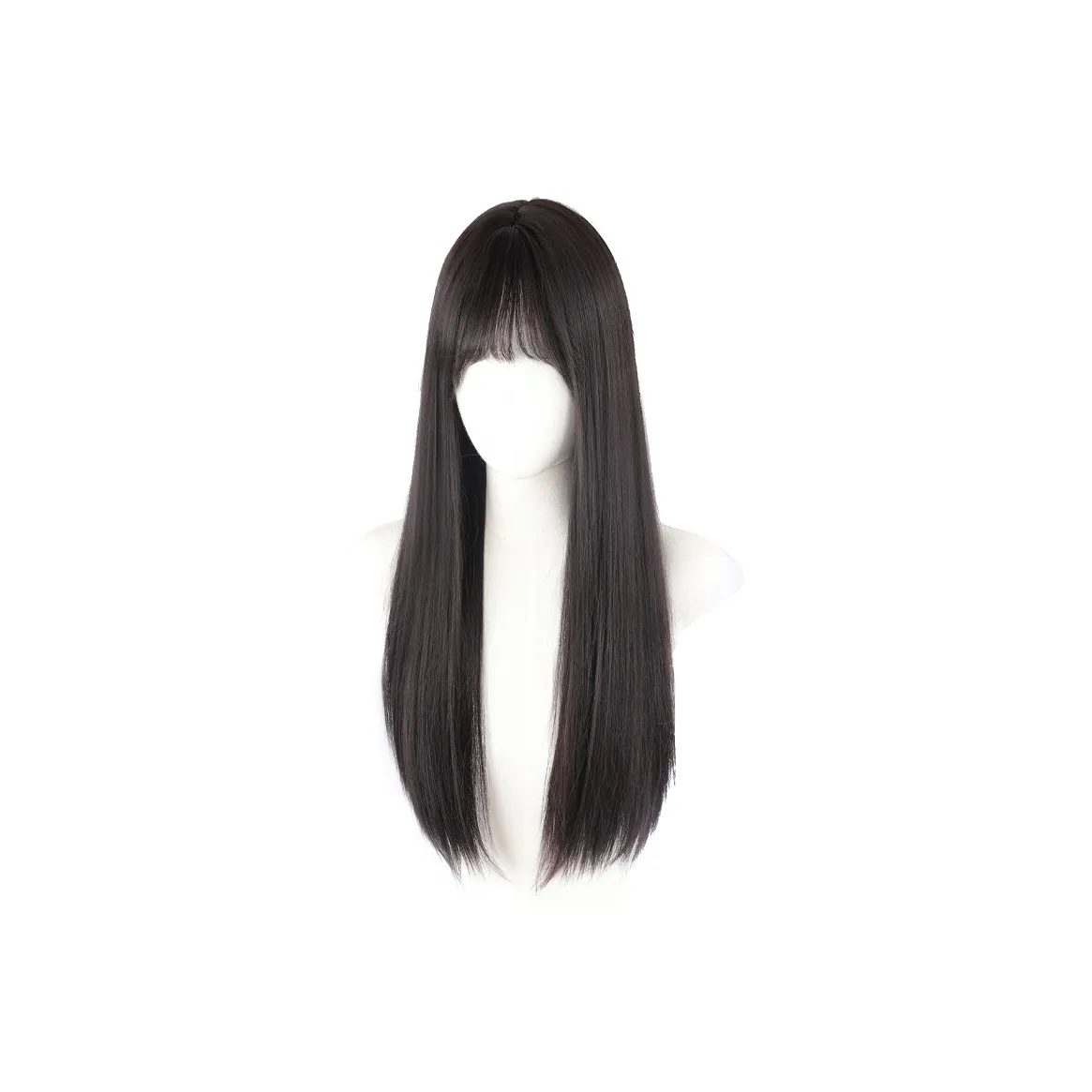 Time Shadow Натуральный Fuchun Стиль Черный Длинный Straight Полный Парик Полный Набор Париков для Полной Головы