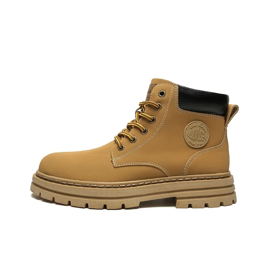 Mulinsen Желтый Ботинки Короткий Мартин Boot Унисекс Имбирно-желтый