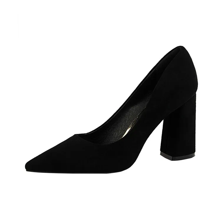 BIGTREE Chunky Heel High Heels 8.5cm Women's