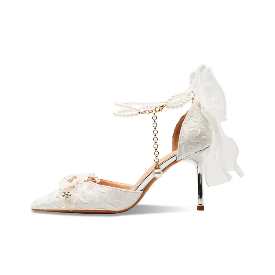 MCKP Узкий каблук Высокие каблуки 8 см Женские Белые