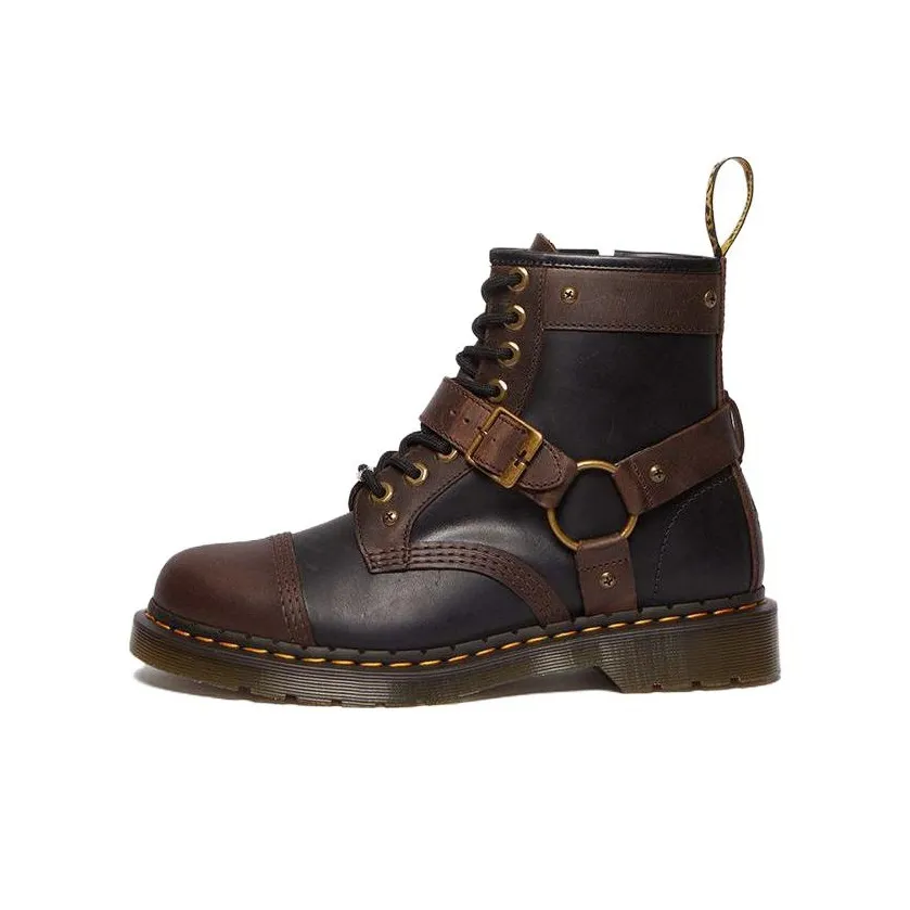 WARNER BROS. x Dr.Martens 1460 HARNESS WB100 Короткий Мартин Ботинок 3 см Мужской Коричневый Черный