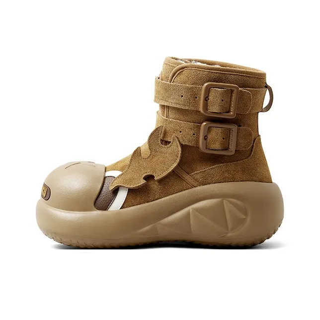 CHIKOKU Зловещая Акула Короткие Сноубутсы Женские Маленькие Уран Коричневый