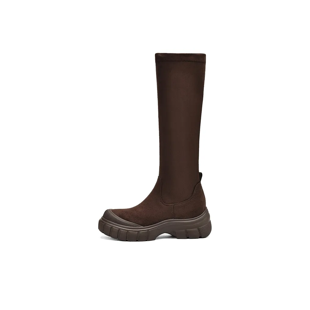 JOSINY Колено Высокие сапоги 6,8 см Женские Коричневый