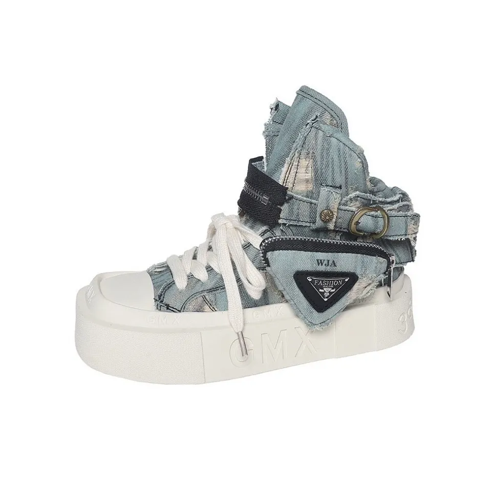 WJA Короткий Мартин Boot Женские Джинсовый синий