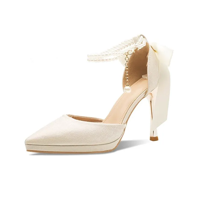 TADSW High Heels Women's Champagne/Royal Blue