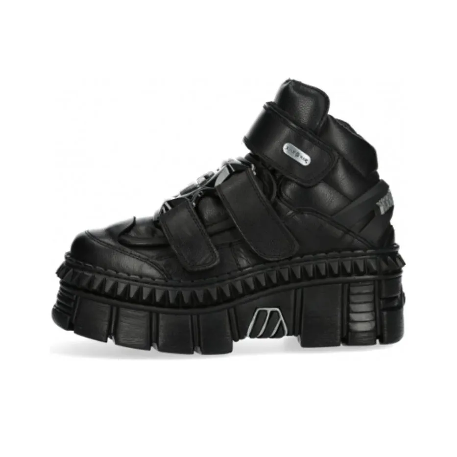 NEW ROCK Ankle Boots Unisex Black