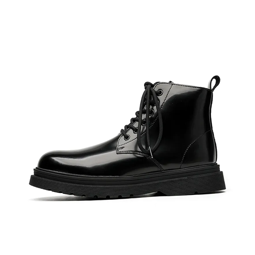 GZZ Короткий Мартин Ботин Мужской Черный