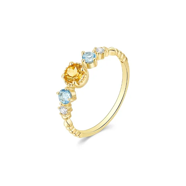 IL&CO. Natural Topazes Rings Women's
