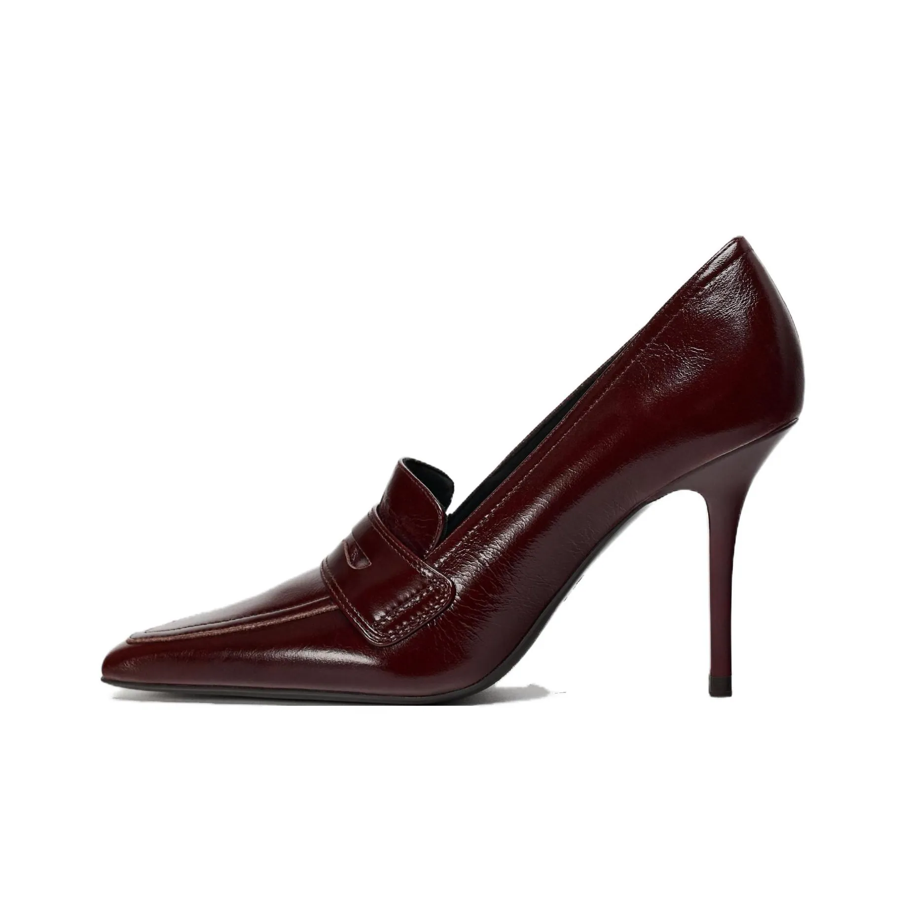 ZARA Узкий каблук Высокие каблуки 9,5 см Женские Бургунди