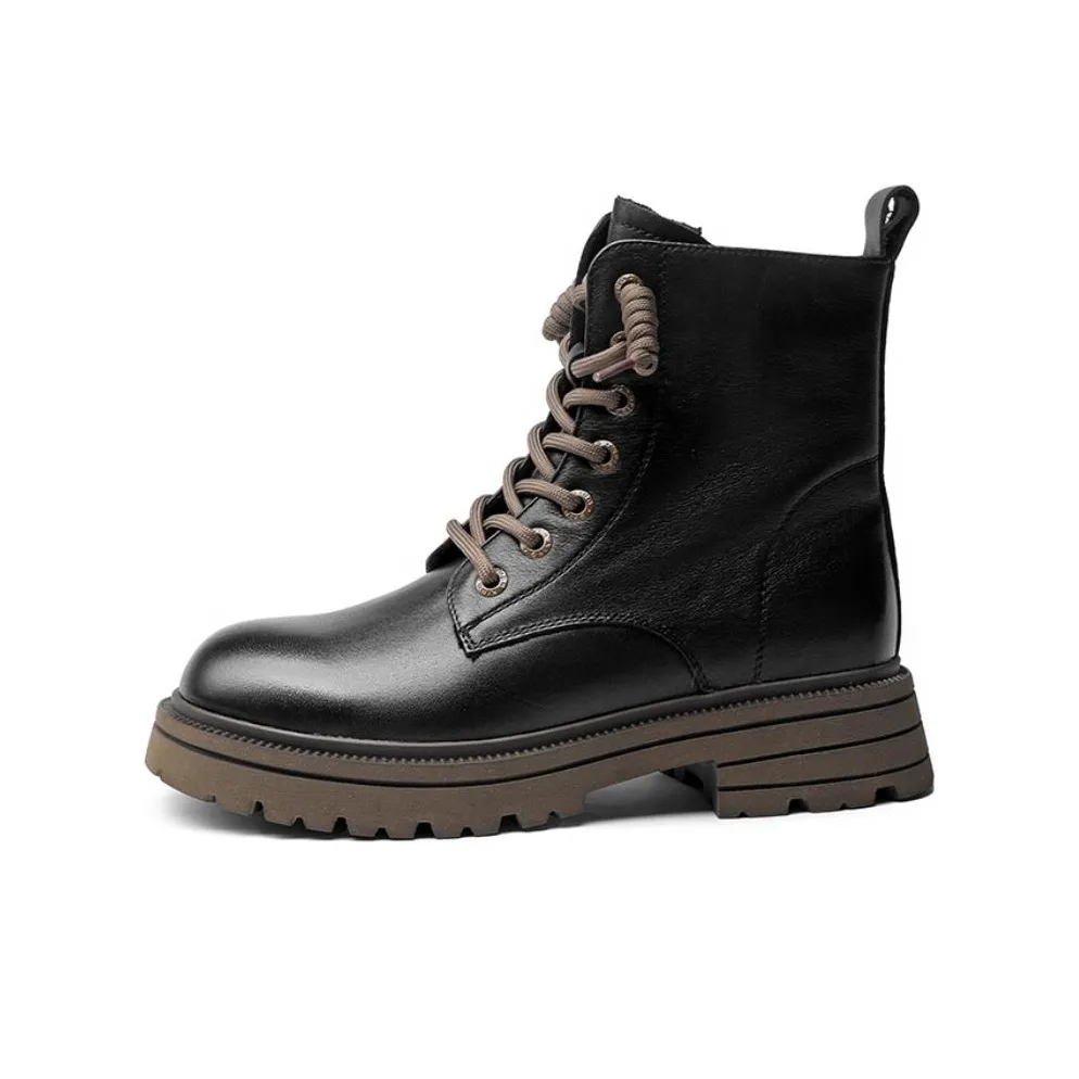 Spider King Short Martin Boot 4CM Women's Black