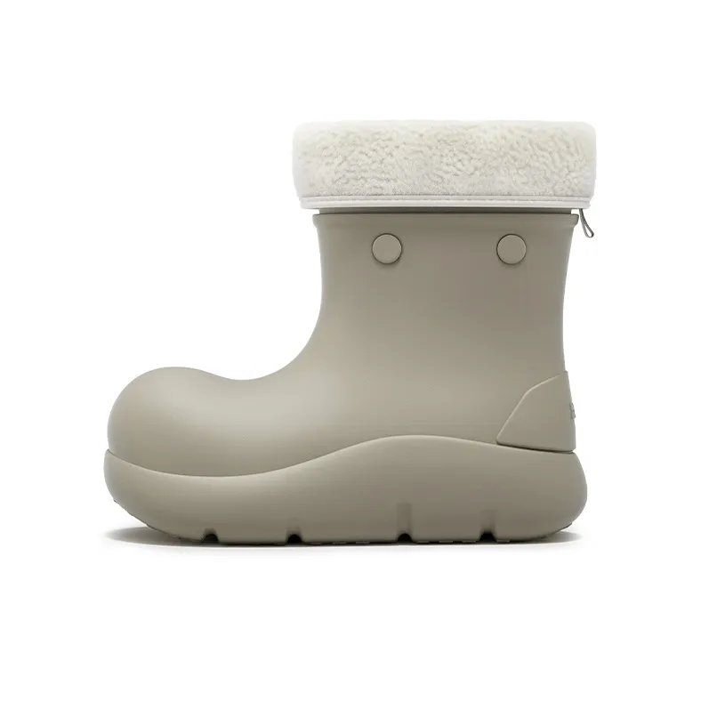 Beys 21cm Платформа визуально увеличивает рост Сноубутсы Женские Каменный серый