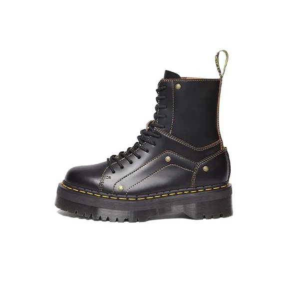 Dr. Martens Jadon Decon Smooth Platform Leather Boot 'Black' Women's