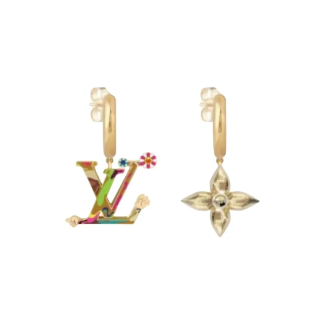 LOUIS VUITTON X Takashi Murakami Superflat Earrings