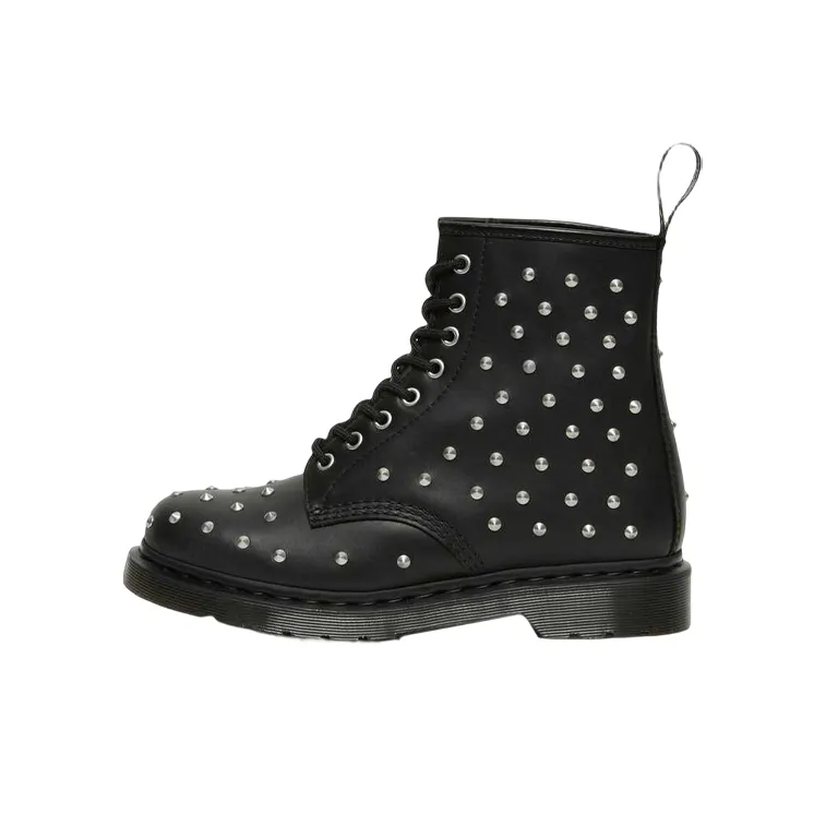 Dr.Martens 1460 Stud Wanama Leather Lace Up Boots 'Black' Women's