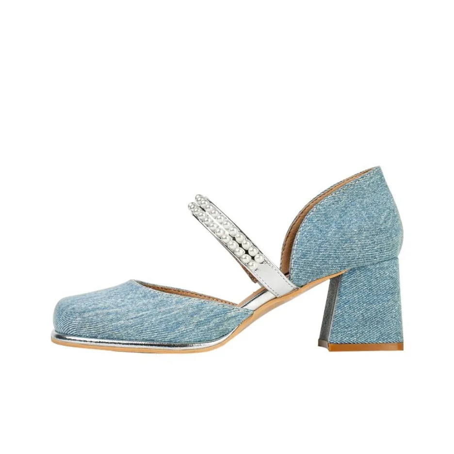 Wonderful Couple Chunky Heel High Heels 6cm Women's
