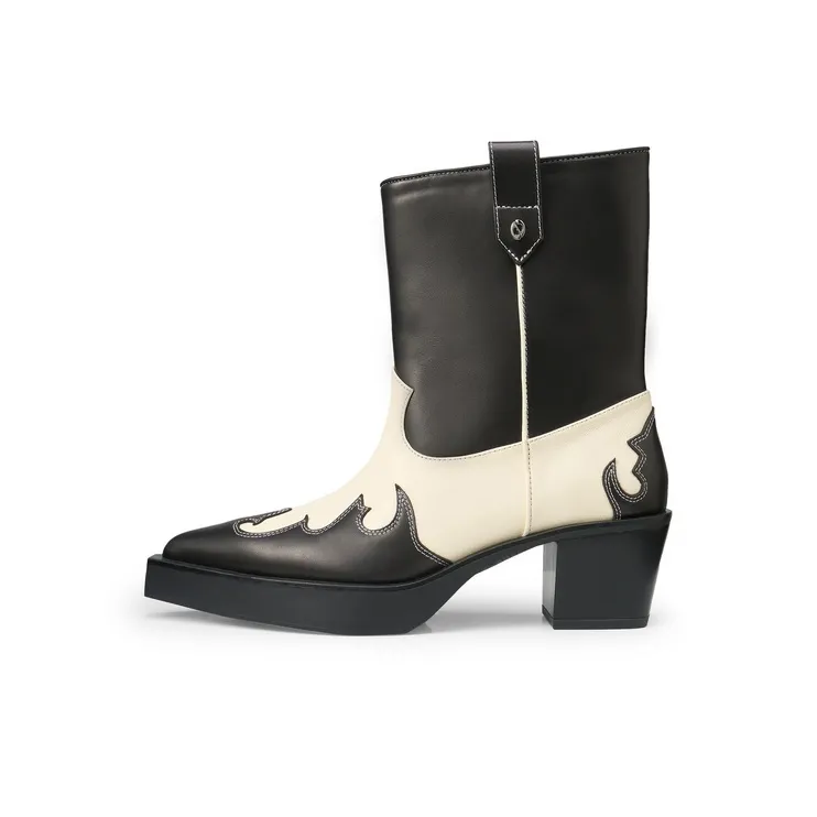 boots froddo g2130240 wine Pointed Toe Black Platform High Heel Western Cowboy Boot Ankle Boots