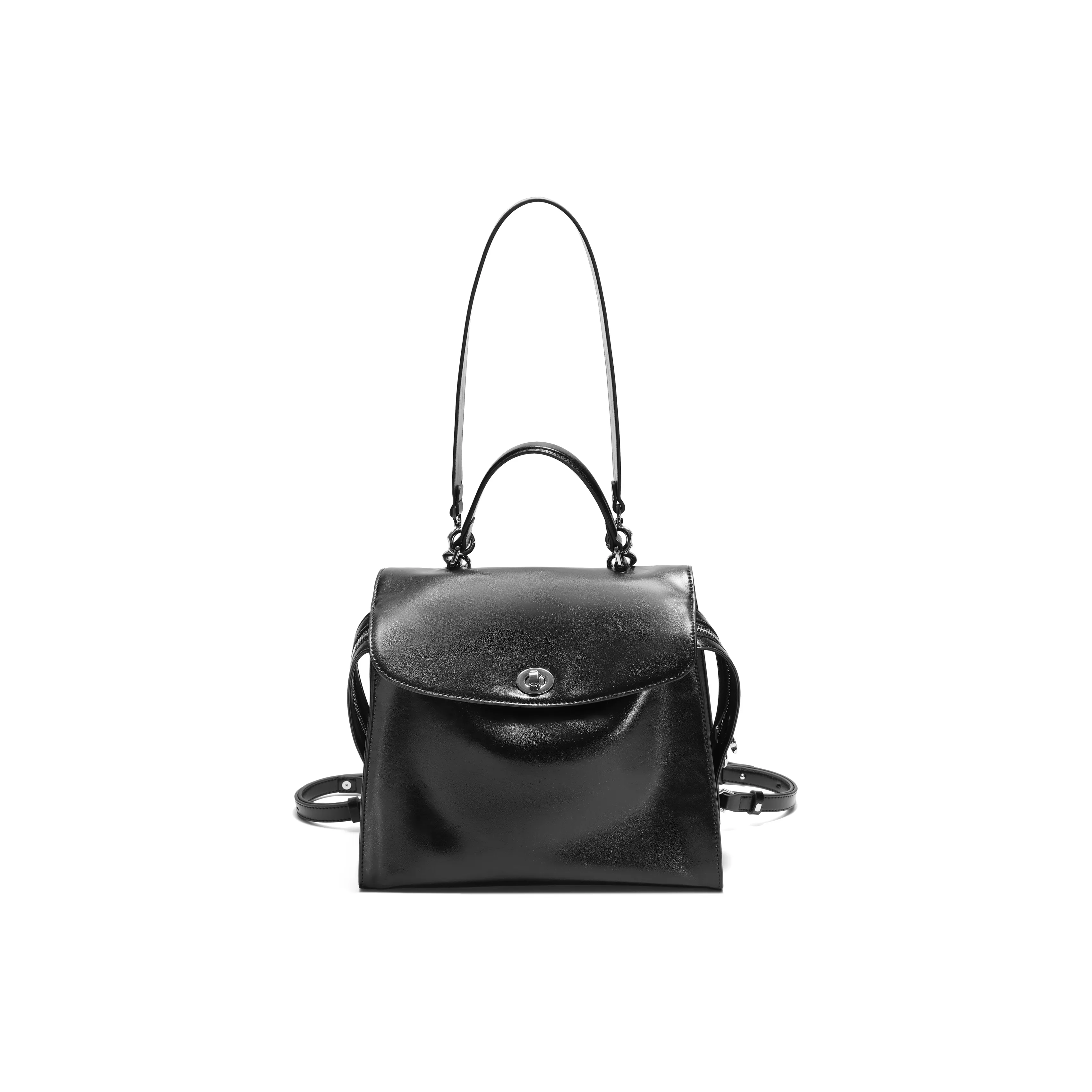 BELLE Синтетическая кожа Рюкзак On The плечо Большой Женский Черный Кофейный