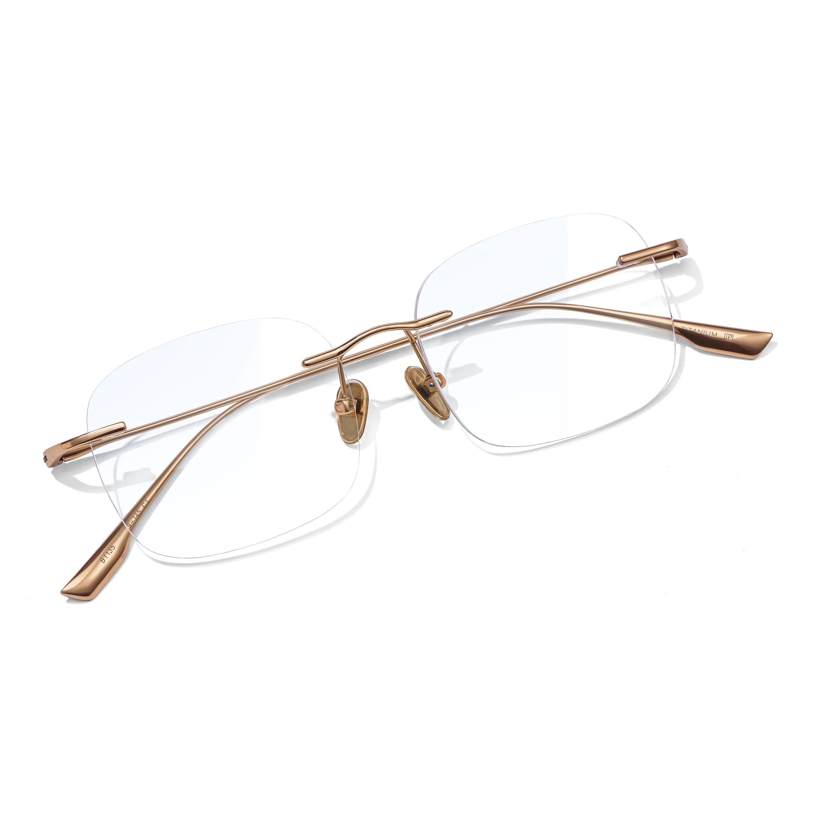 Wood Premium Титан Квадратные Оправы для Очков Унисекс