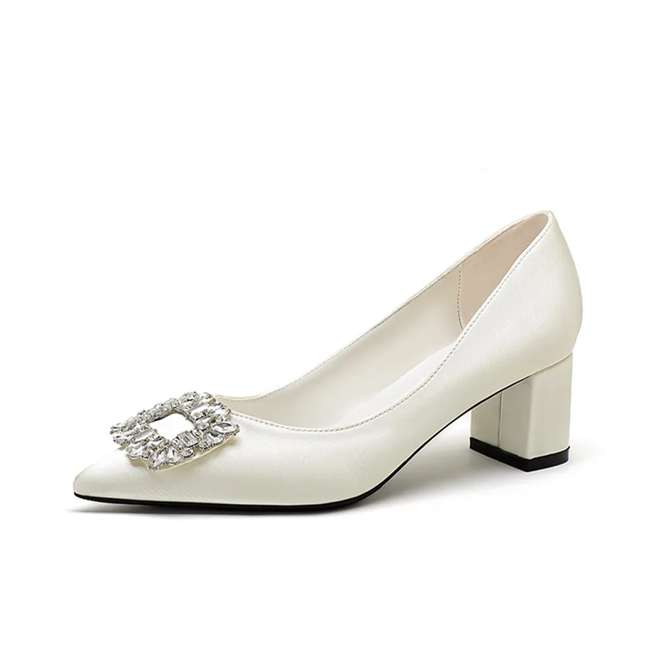 WEISHIBANGWEI Грубый каблук Высокие каблуки 5 см Женские Белые