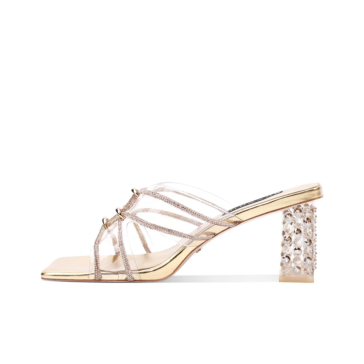 Shesrim Высокие каблуки с грубым покрытием каблук 6,5 см женский золотой