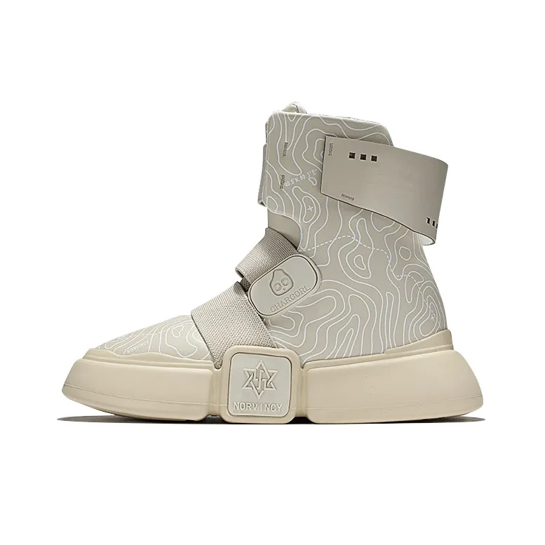 NORVINCY Ankle Boots Unisex High Top Khaki