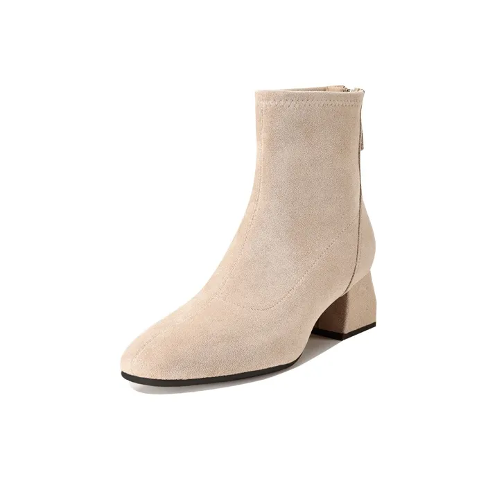 【dme】 Ankle Boots 5cm Women's Beige