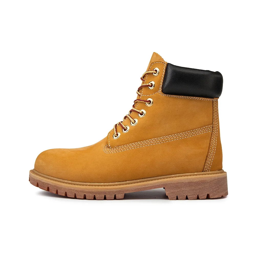 CariteSport Crew На открытом воздухе Рабочий стиль Мартинсы Платформа Yellow Boots Unbreakable And Прочный Унисекс Желтый