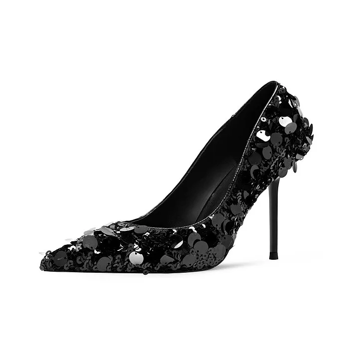 JOOC Узкий каблук Высокие каблуки 9 см Женские Черный