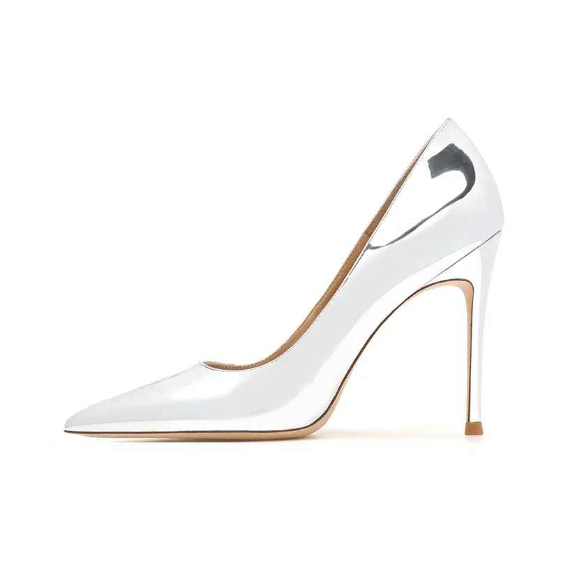 BIGTREE Высокие каблуки Женские Серебряные