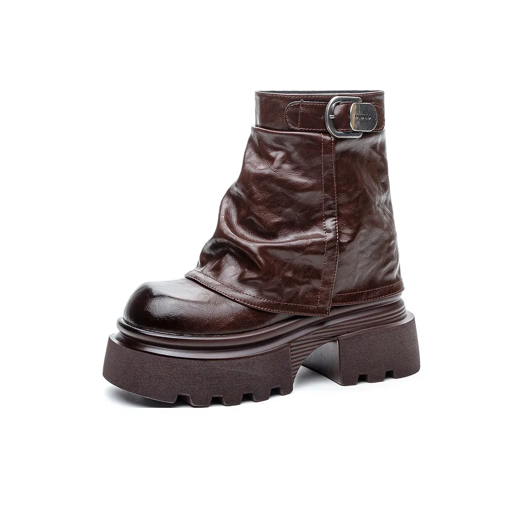 Shoe Cabinet Floral Language Ankle Boots 11cm Women's