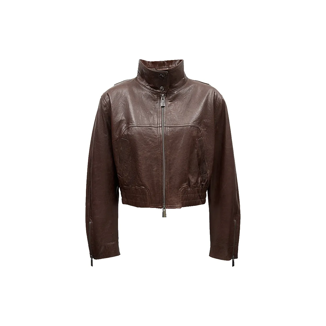 ONLY Leather Jackets Women's E09 Drum Brown