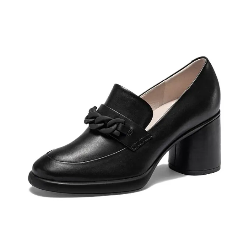 Ecco Грубый каблук Высокие каблуки 7,5 см Женские Черный