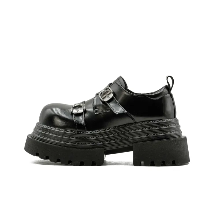 Little Sue Niche Design, Trendy Fashion, Versatile Vintage Small Leather Shoes Loafers Women's Black