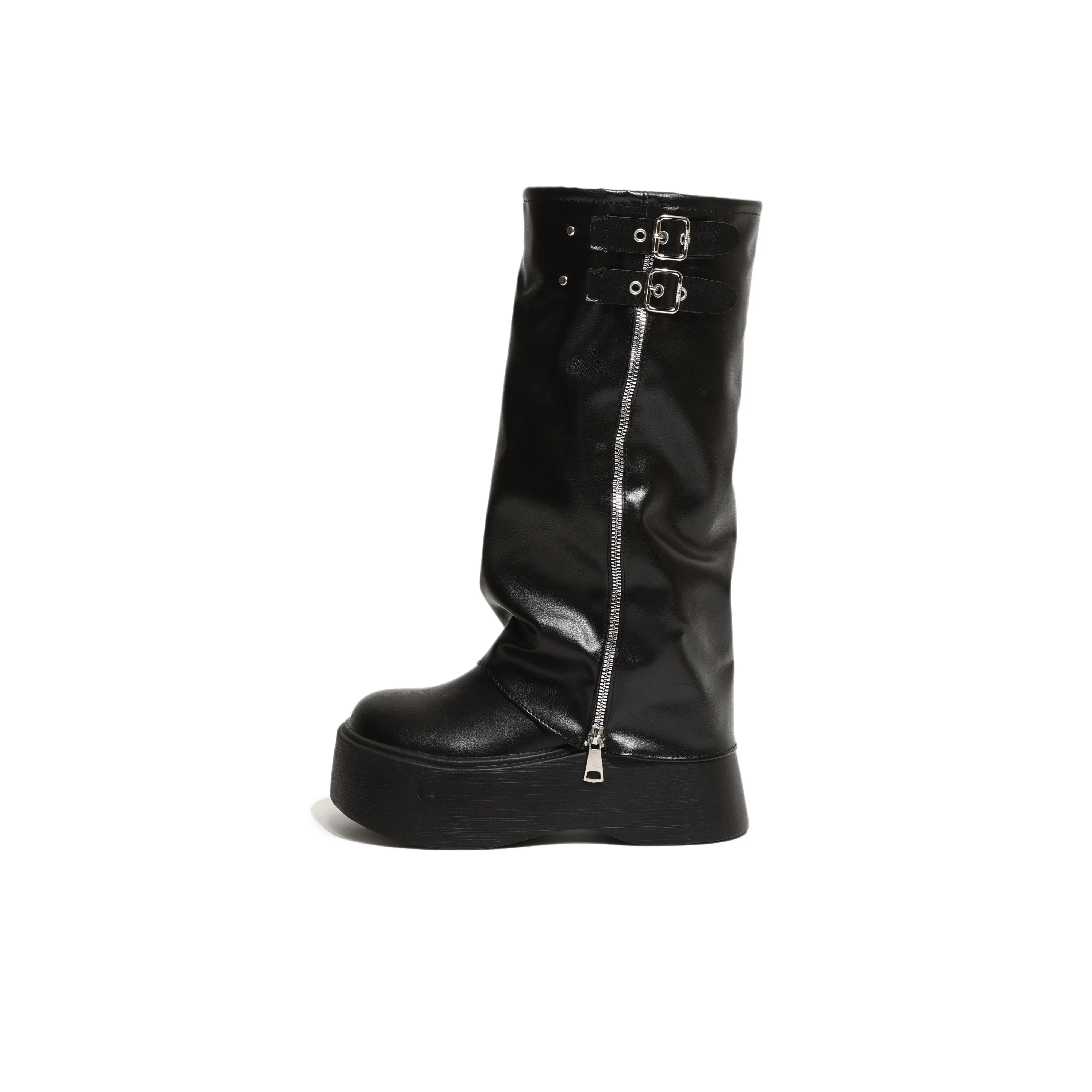 NUNZ Knee high Boots Women's Black/Brown