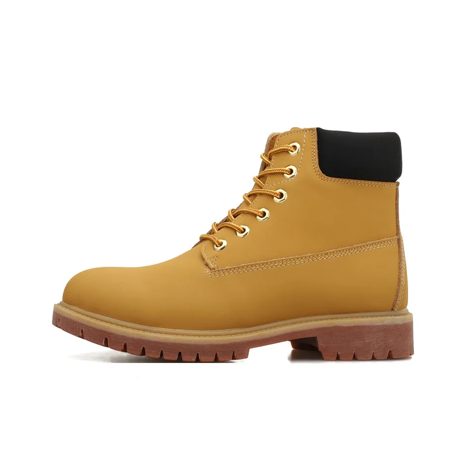 GNVA Мужские рабочие ботинки высокие топ платформы с увеличением высоты ботинки из натуральной кожи мужской короткий Мартин ботинок унисекс золотой