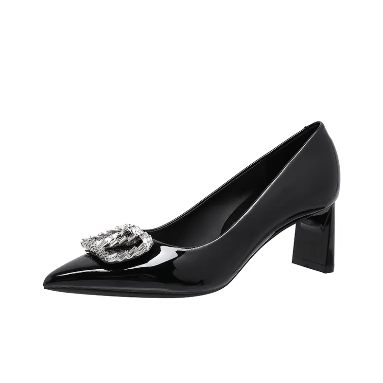 Zubumei Грубый каблук высокий каблук 6 см женский