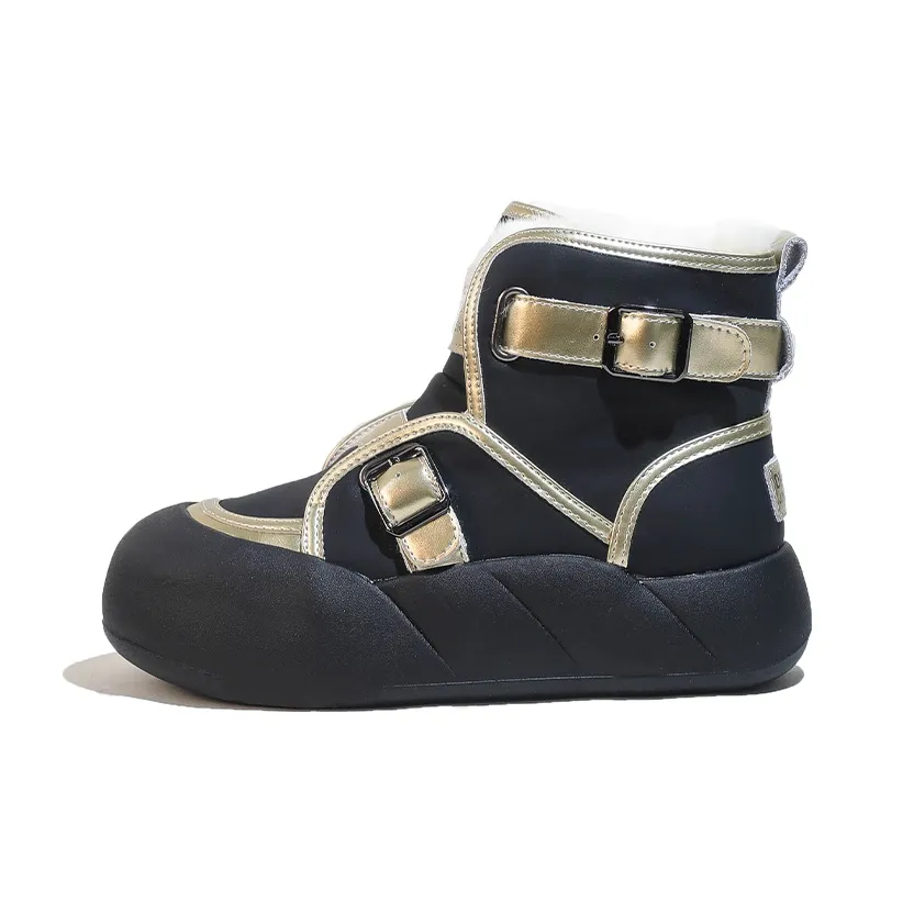 DK.VAN Thermal Short Snow Boots 4.5cm Women's Black Gold