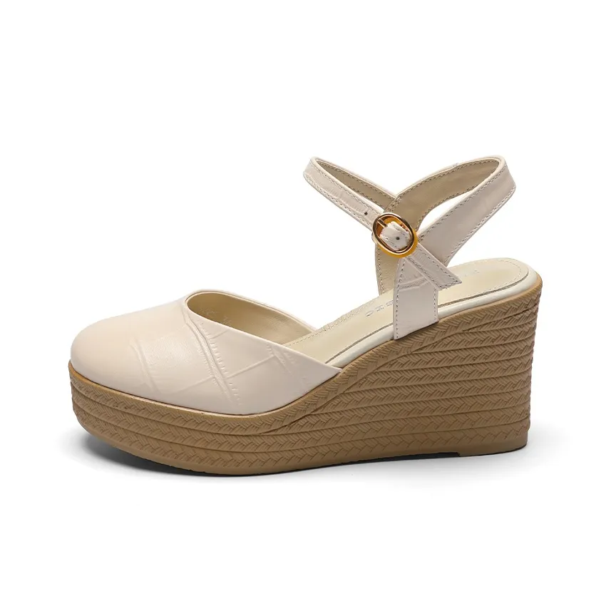ZHR Wrap-up Sandals Wedge Heel High Heels 8.5cm Women's