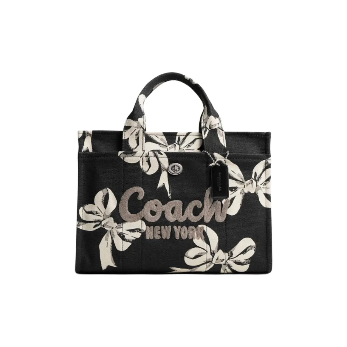COACH Fabric Tote Bag, Shopping Bag, Crossbody Bag, Handbag Tubas Women's Black